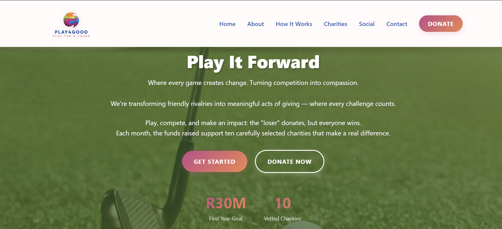 Play4Good Charity Platform
